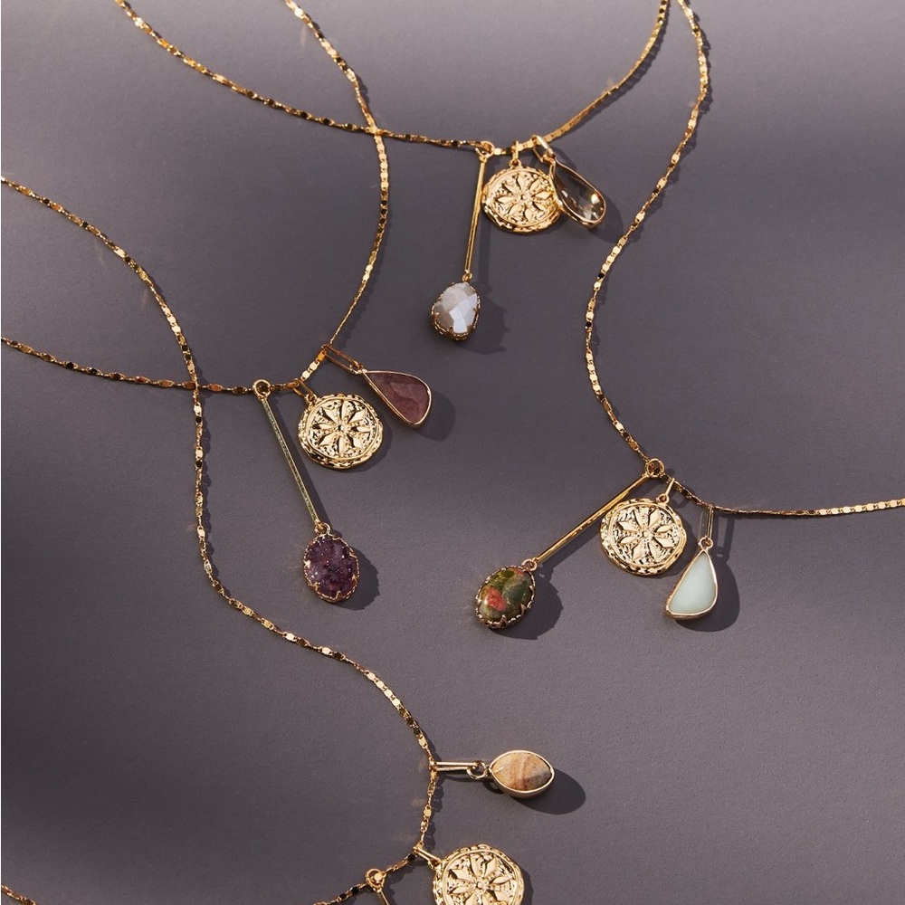 Anthropologie Serefina Gold Charm Necklace